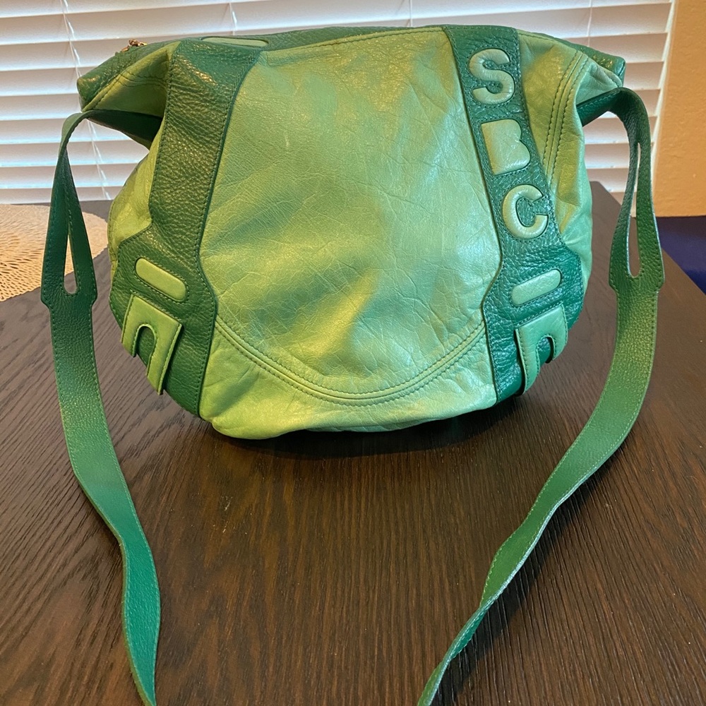 See By Chloe Green Leather Tote